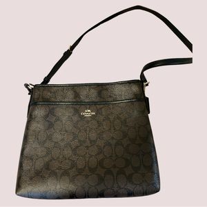 SOLD - COACH Mono Crossbody Bag in Dark Brown
